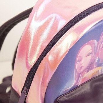 Mini Mochila K-Pop Demon Hunters HUNTR/X Holográfica em PU