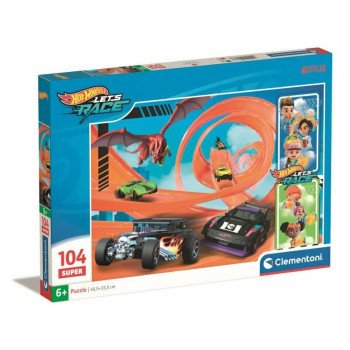 Puzzle 104 Peças Hot Wheels Super color