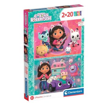 Puzzle 2x20 Peças Gabby’s Dollhouse