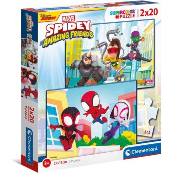 Puzzle 2x20 Peças Spidey e Amigos Puzzle 2x20 Peças Spidey e Amigos