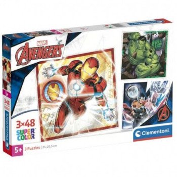 Puzzle 3x48 Peças Vingadores da Marvel Puzzle 3x48 Peças Vingadores da Marvel