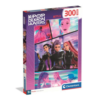 Puzzle Super Kpop Demon Hunters - 300 Peças - Clementoni Puzzle Super Kpop Demon Hunters - 300 Peças - Clementoni