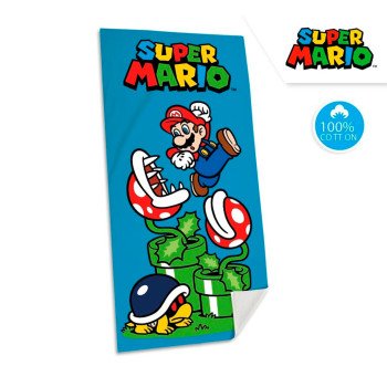 Toalha de Praia Multicor Super Mario
